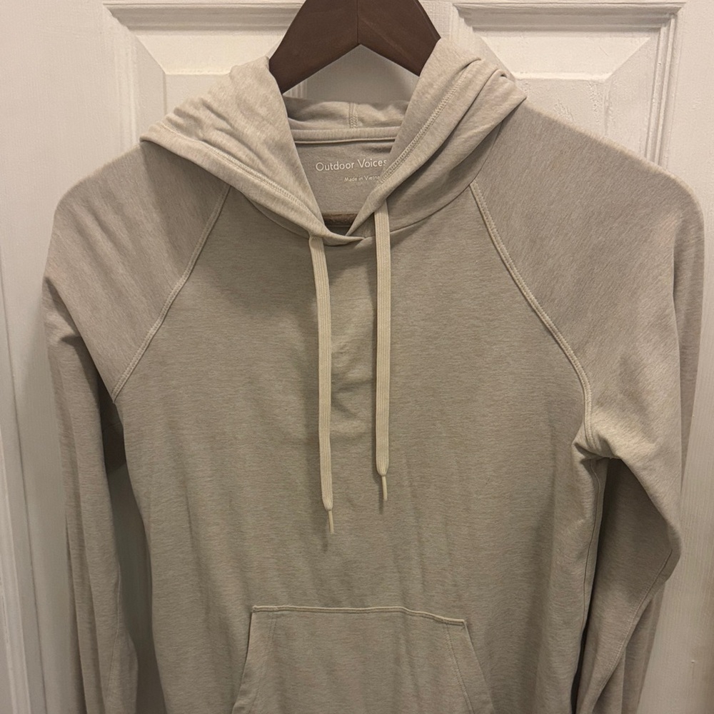 Outdoor Voices Women's Light Tan Hoodie with match joggers